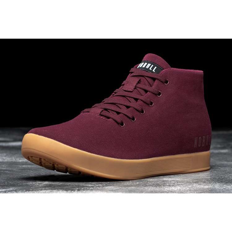 Tenis Deportivos Nobull Cabernet Gum Lona Mid Trainer Hombre Vino | MX-19055