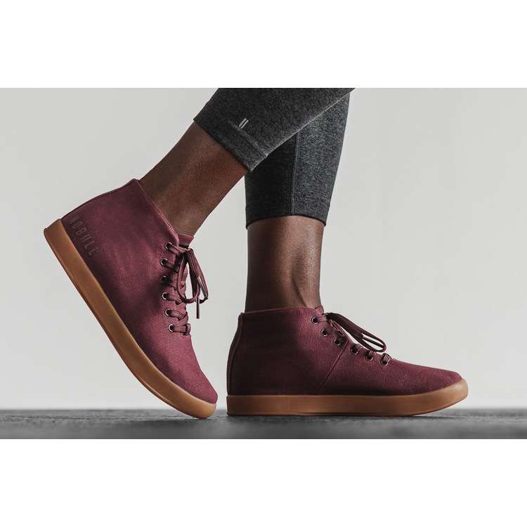 Tenis Deportivos Nobull Cabernet Gum Lona Mid Trainer Mujer Vino | MX-23493