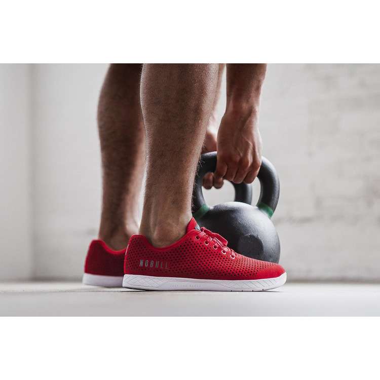 Tenis Deportivos Nobull Carreras Red Gamuza Trainer Hombre Rojos | MX-45098
