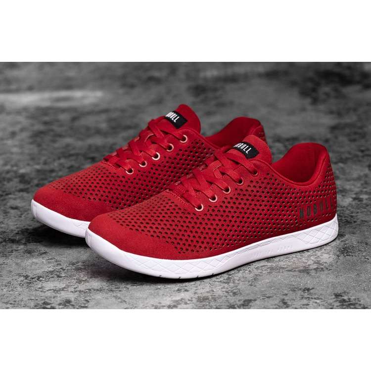 Tenis Deportivos Nobull Carreras Red Gamuza Trainer Hombre Rojos | MX-45098