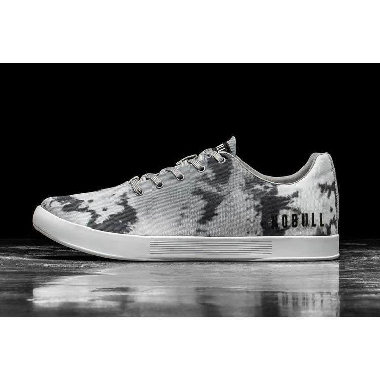 Tenis Deportivos Nobull Cloud Tie-dye Lona Trainer Hombre Blancos Grises | MX-88733