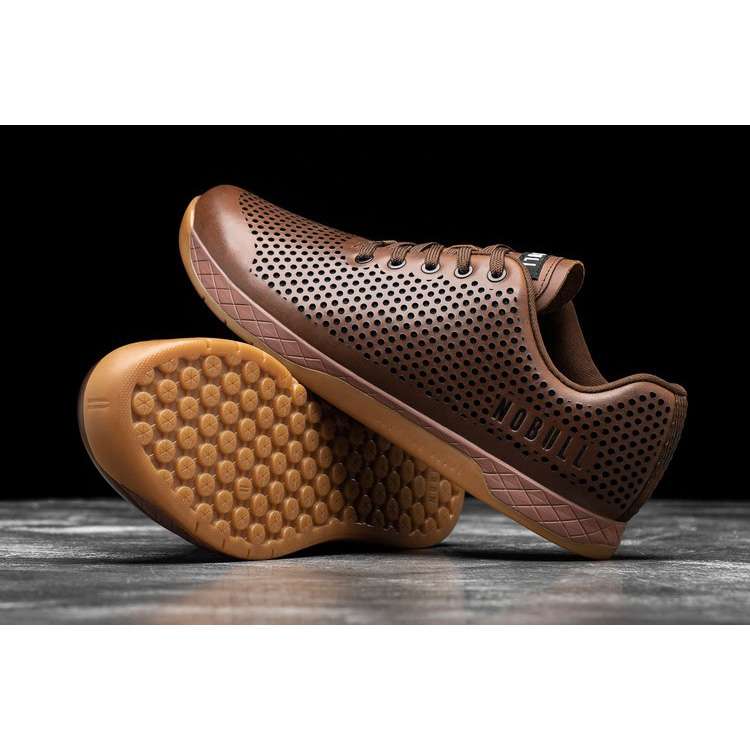 Tenis Deportivos Nobull Coffee Cuero Trainer Mujer Marrom | MX-10442