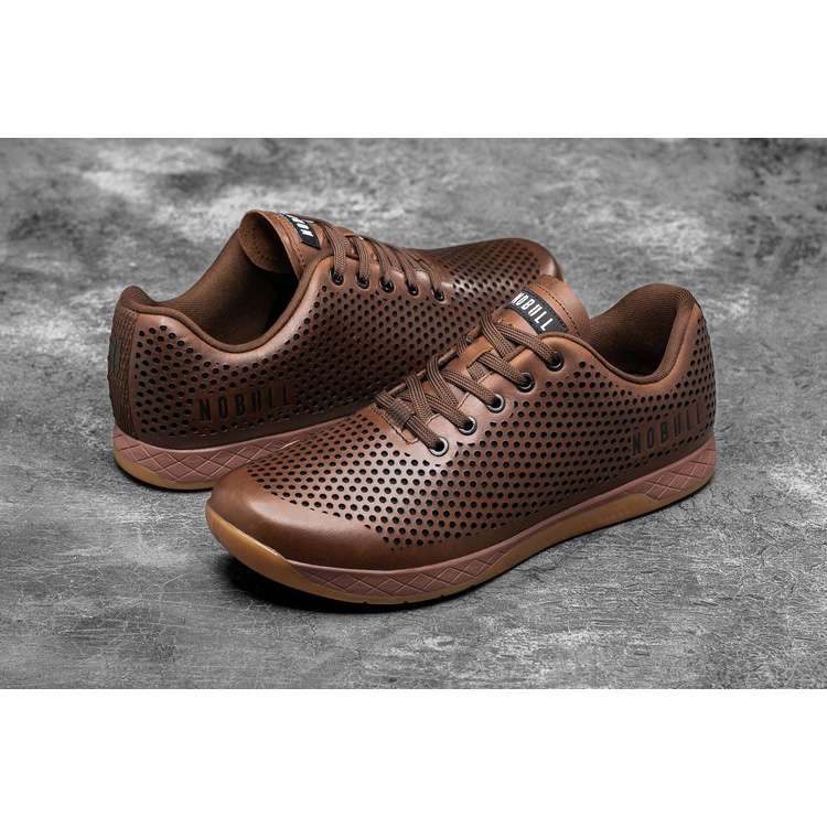 Tenis Deportivos Nobull Coffee Cuero Trainer Mujer Marrom | MX-10442