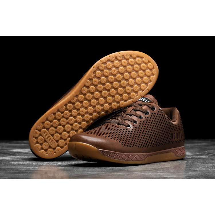Tenis Deportivos Nobull Coffee Cuero Trainer Hombre Marrom | MX-37655