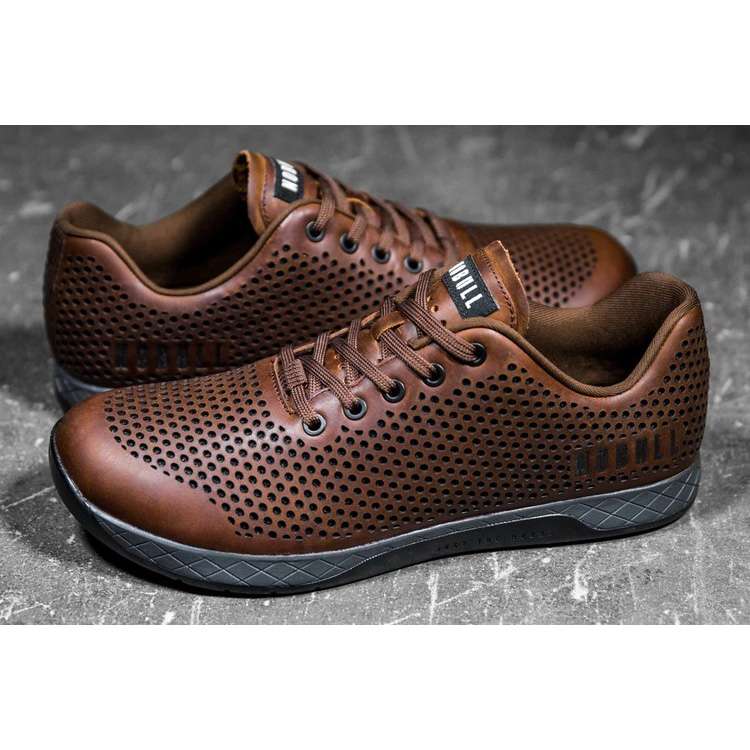 Tenis Deportivos Nobull Coffee Grey Cuero Trainer Mujer Marrom | MX-82979