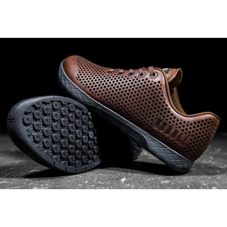 Tenis Deportivos Nobull Coffee Grey Cuero Trainer Mujer Marrom | MX-82979