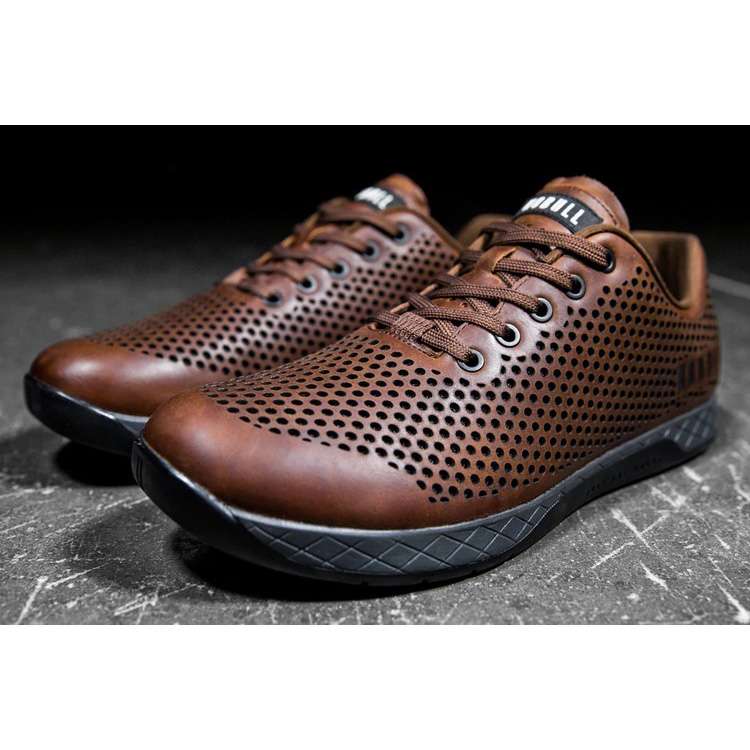 Tenis Deportivos Nobull Coffee Grey Cuero Trainer Mujer Marrom | MX-82979
