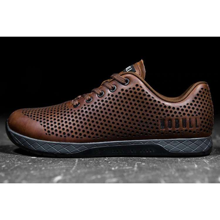 Tenis Deportivos Nobull Coffee Grey Cuero Trainer Mujer Marrom | MX-82979