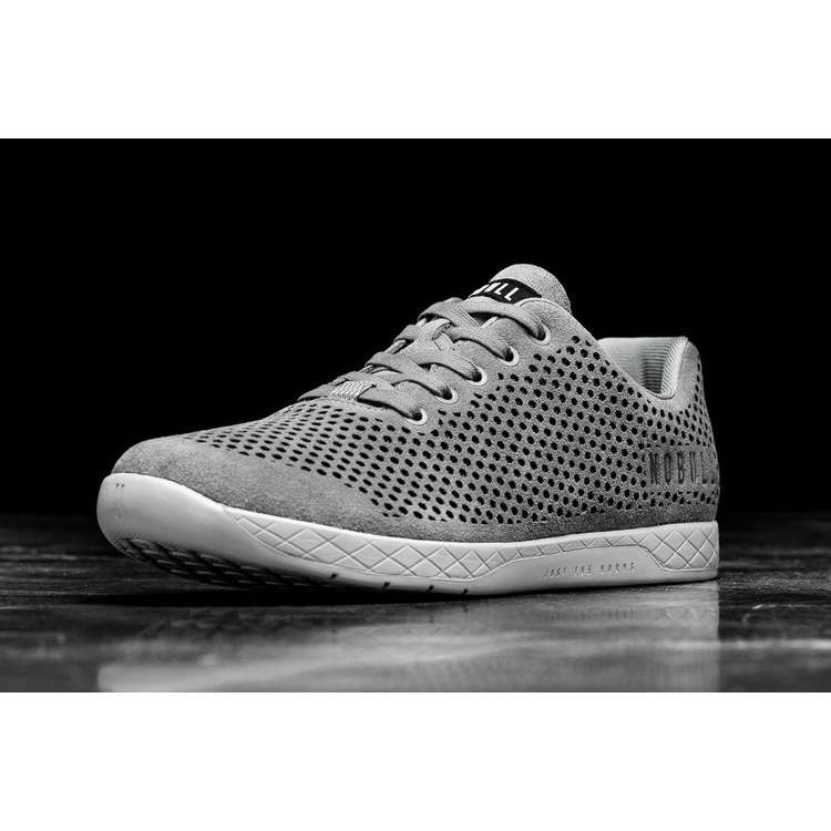 Tenis Deportivos Nobull Concrete Gamuza Trainer Hombre Grises | MX-92441