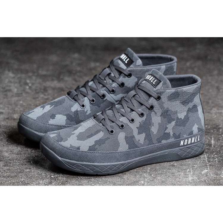 Nobull Dark Camo Lona Mid Trainer Mexico Tenis Deportivos Hombre Grises