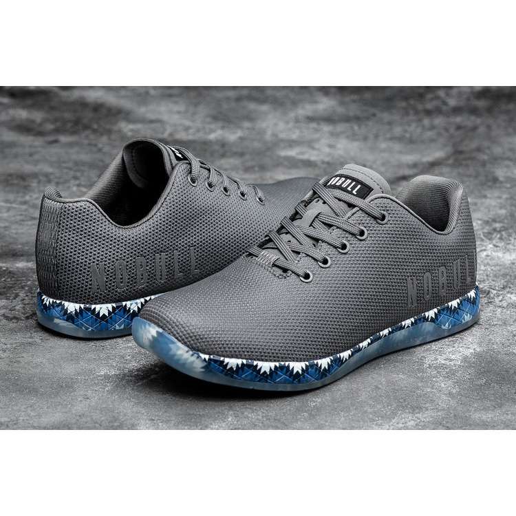 Tenis Deportivos Nobull Dark Grey Blue Patchwork Trainer Hombre Grises Azules | MX-37199