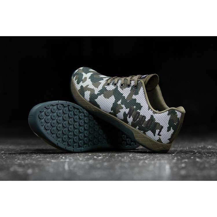 Tenis Deportivos Nobull Field Camo Trainer Mujer Blancos Verdes | MX-20741
