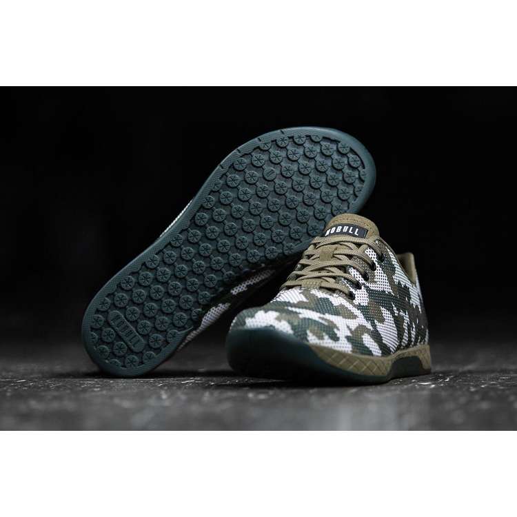 Tenis Deportivos Nobull Field Camo Trainer Hombre Blancos Verdes | MX-32233
