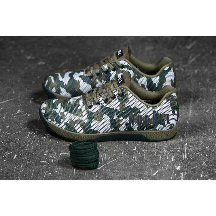 Tenis Deportivos Nobull Field Camo Trainer Hombre Blancos Verdes | MX-32233