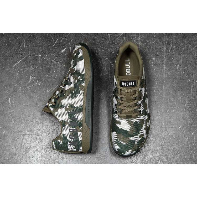 Tenis Deportivos Nobull Field Camo Trainer Hombre Blancos Verdes | MX-32233