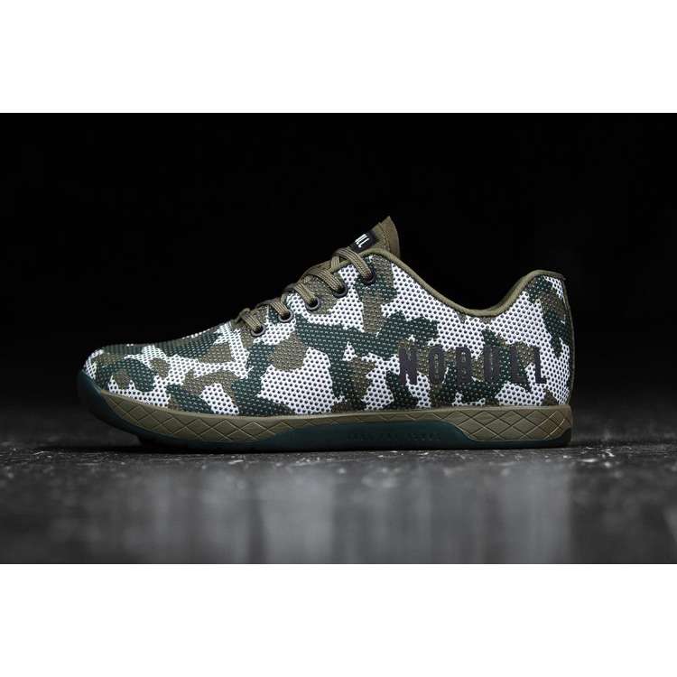 Tenis Deportivos Nobull Field Camo Trainer Hombre Blancos Verdes | MX-32233