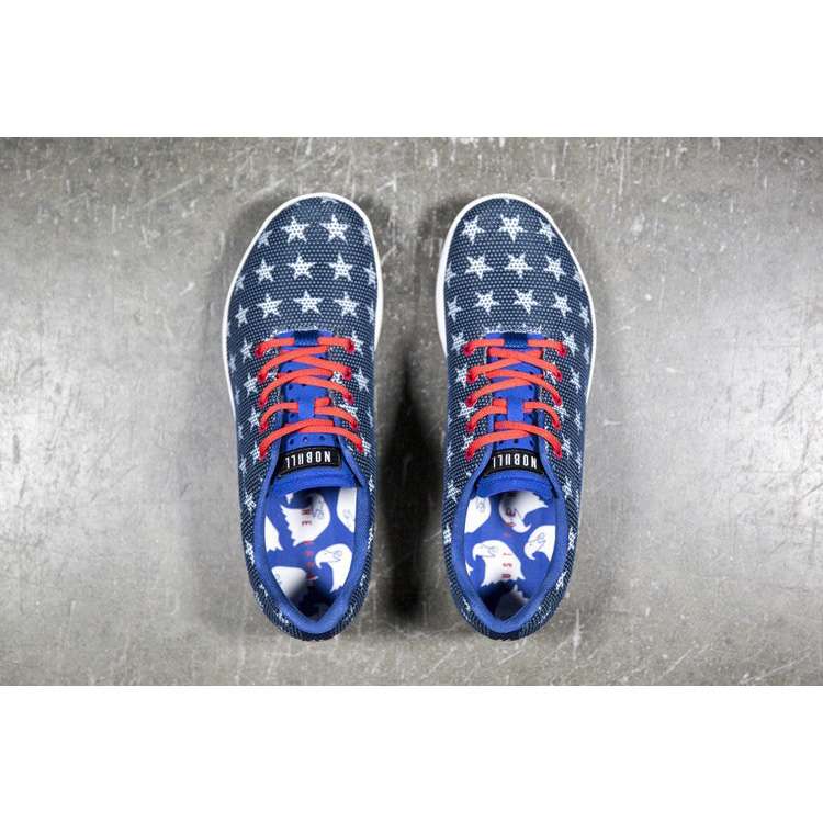 Tenis Deportivos Nobull Flag Trainer Hombre Blancos Azules | MX-77813