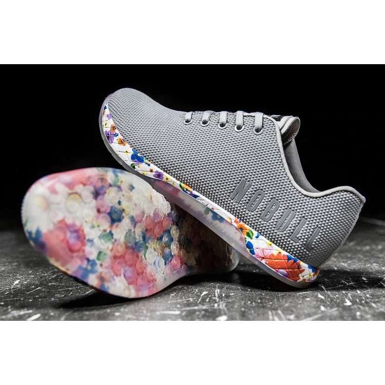 Tenis Deportivos Nobull Grey Daisy Trainer Hombre Grises Multicolor | MX-56452