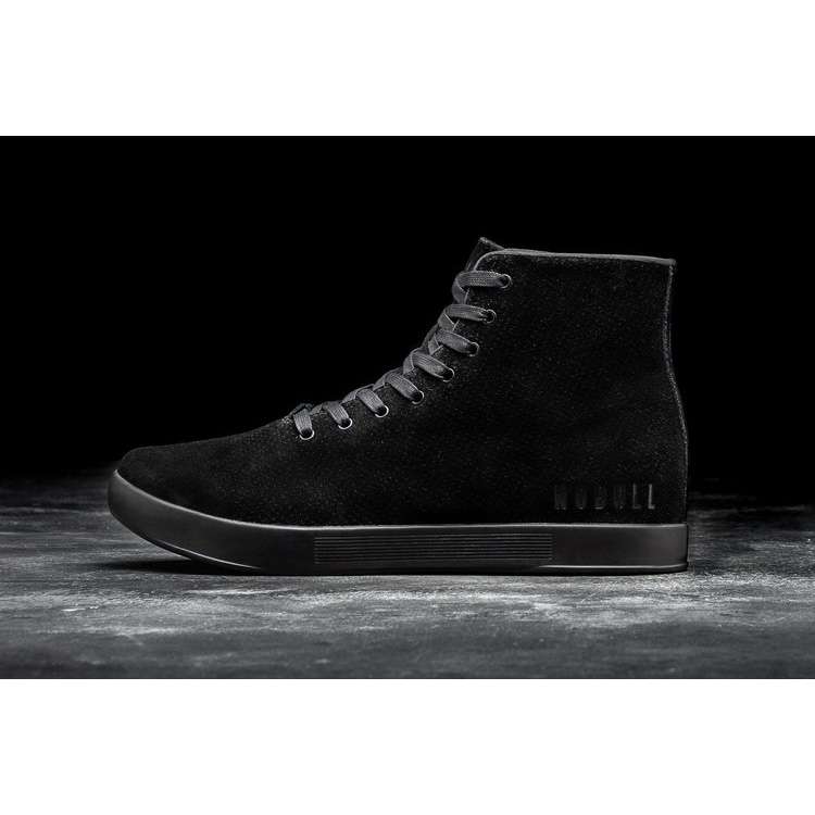 Tenis Deportivos Nobull High-top Black Gamuza Trainer Hombre Negros | MX-93235