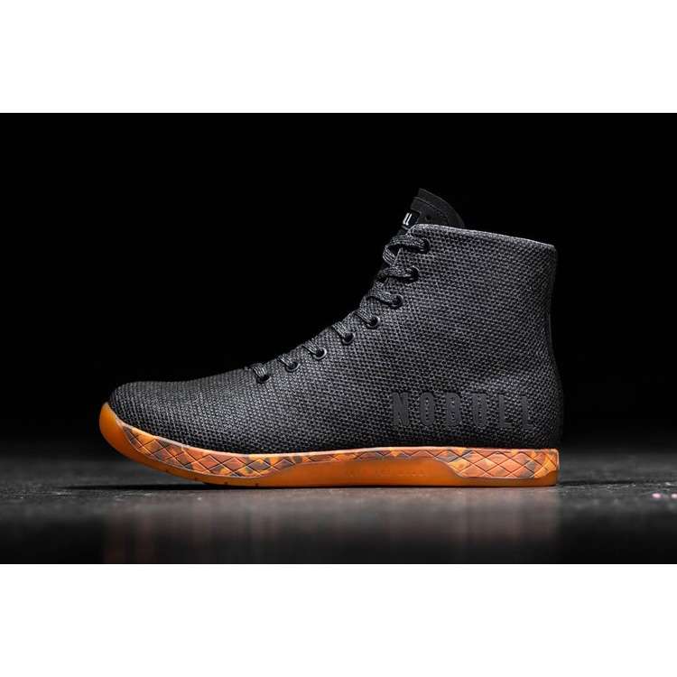 Tenis Deportivos Nobull High-top Black Heather Orange Trainer Mujer Negros Naranjas | MX-46864