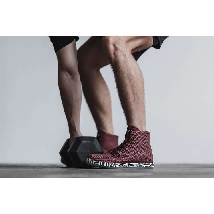 Tenis Deportivos Nobull High-top Cabernet Zebra Trainer Hombre Vino | MX-16877