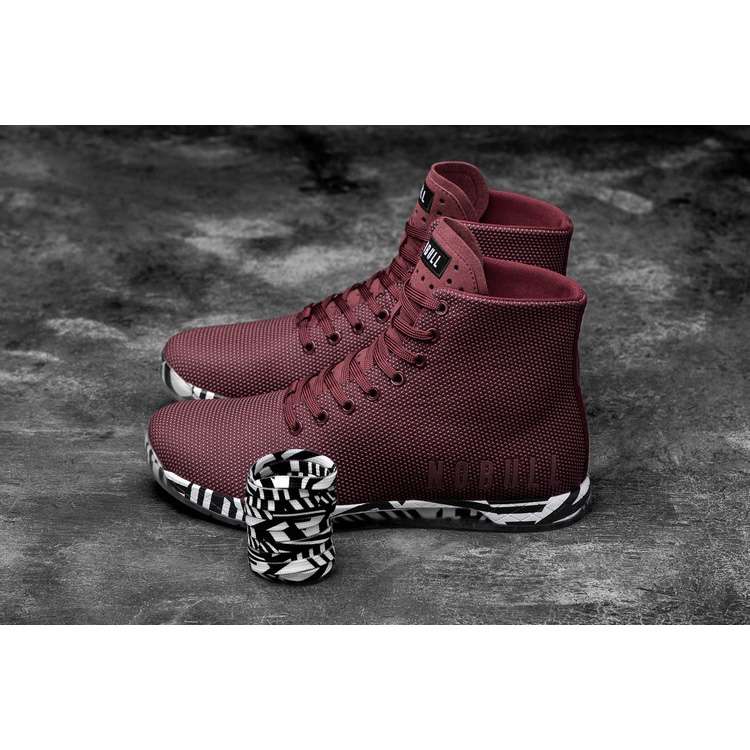 Tenis Deportivos Nobull High-top Cabernet Zebra Trainer Hombre Vino | MX-16877
