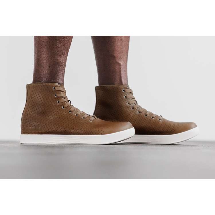Tenis Deportivos Nobull High-top Chestnut Cuero Trainer Hombre Marrom | MX-20950