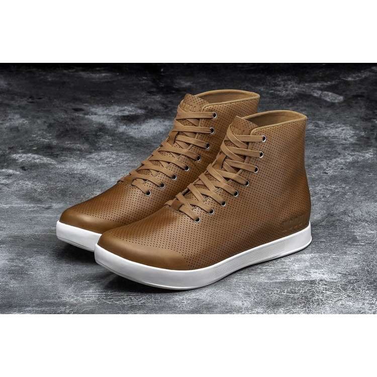 Tenis Deportivos Nobull High-top Chestnut Cuero Trainer Mujer Marrom | MX-63898