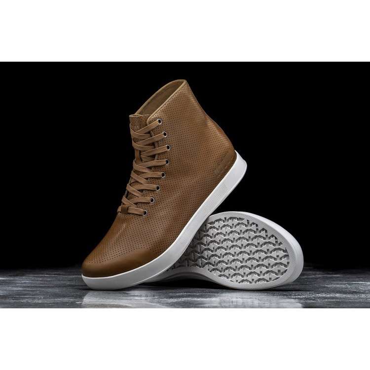 Tenis Deportivos Nobull High-top Chestnut Cuero Trainer Mujer Marrom | MX-63898