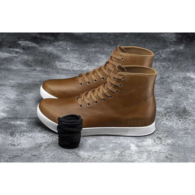 Tenis Deportivos Nobull High-top Chestnut Cuero Trainer Mujer Marrom | MX-63898
