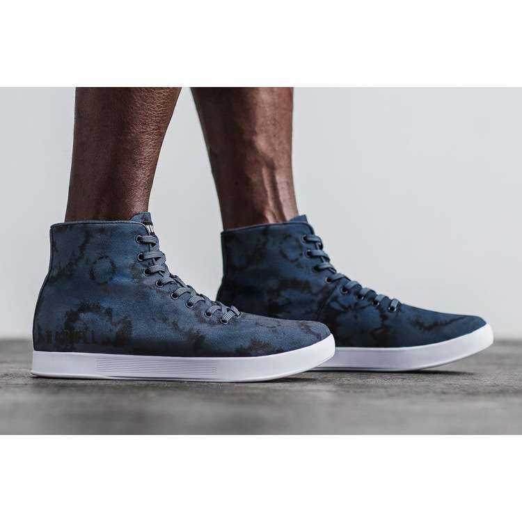 Tenis Deportivos Nobull High-top Navy Tie-dye Lona Trainer Hombre Azul Marino | MX-35600