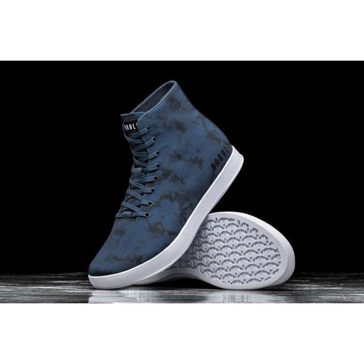 Tenis Deportivos Nobull High-top Navy Tie-dye Lona Trainer Hombre Azul Marino | MX-35600