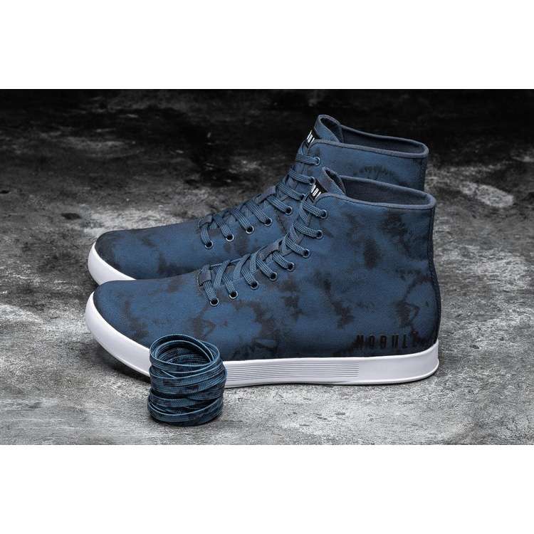 Tenis Deportivos Nobull High-top Navy Tie-dye Lona Trainer Hombre Azul Marino | MX-35600