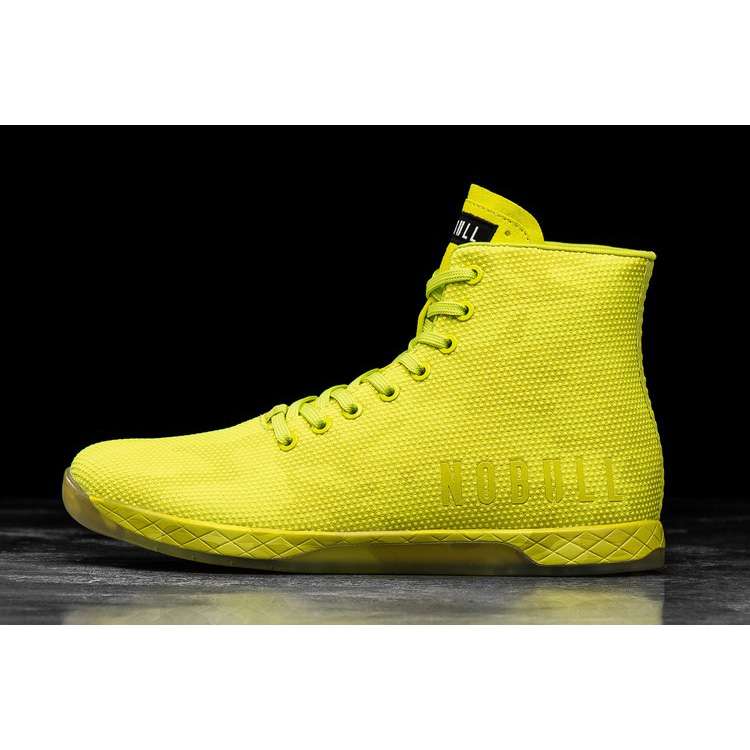 Tenis Deportivos Nobull High-top Neon Lime Camo Trainer Mujer Amarillos | MX-30580