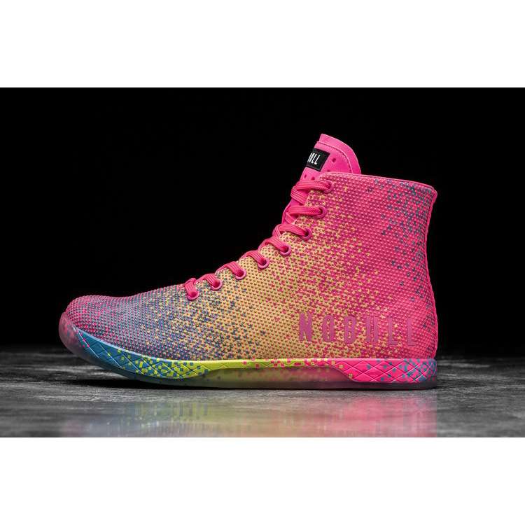 Tenis Deportivos Nobull High-top Neon Pink Glitch Trainer Mujer Rosas Multicolor | MX-16330