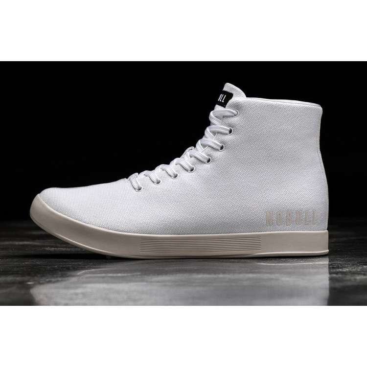 Tenis Deportivos Nobull High-top White Ivory Lona Trainer Hombre Blancos | MX-40209