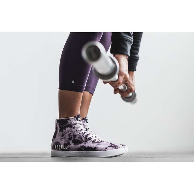 Tenis Deportivos Nobull High-top Wisteria Tie-dye Lona Trainer Mujer Morados | MX-44010