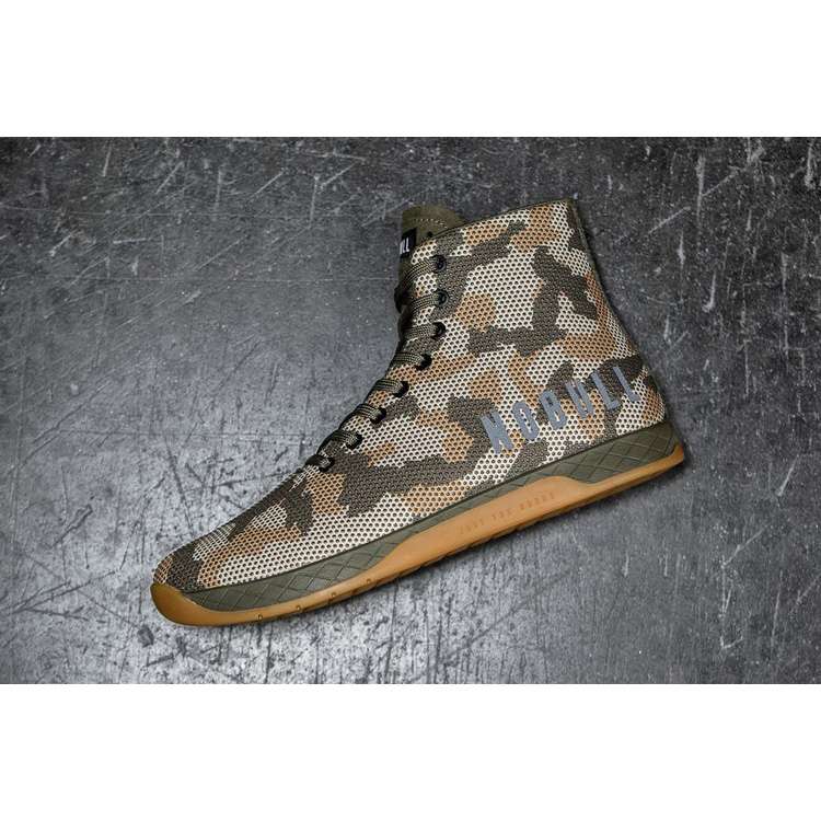 Tenis Deportivos Nobull High-top Woodland Camo Trainer Hombre Blancos Naranjas Verdes | MX-52127