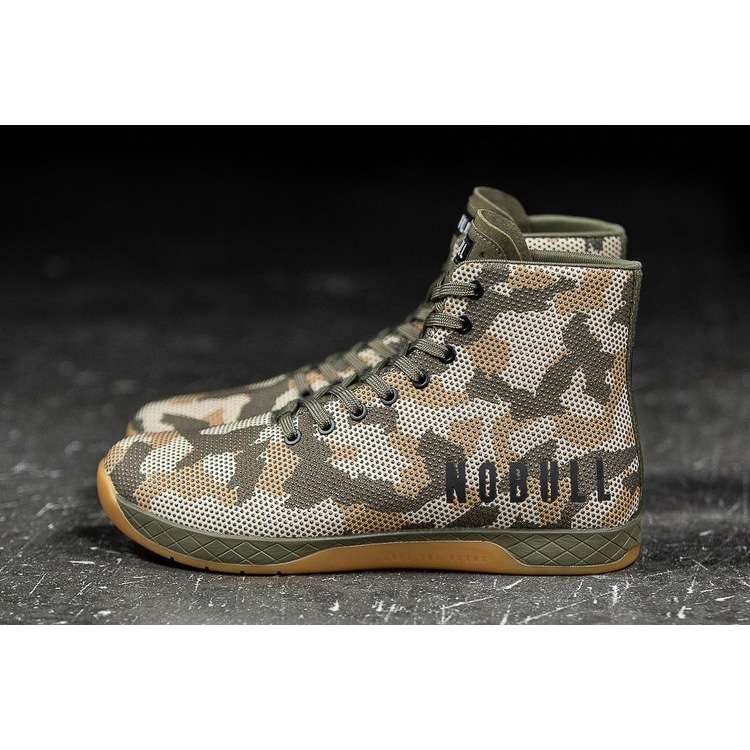 Tenis Deportivos Nobull High-top Woodland Camo Trainer Hombre Blancos Naranjas Verdes | MX-52127