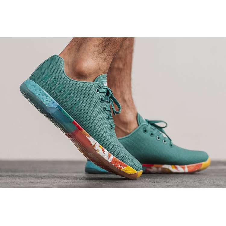 Tenis Deportivos Nobull Lagoon Sunrise Trainer Hombre Verdes Naranjas | MX-29753