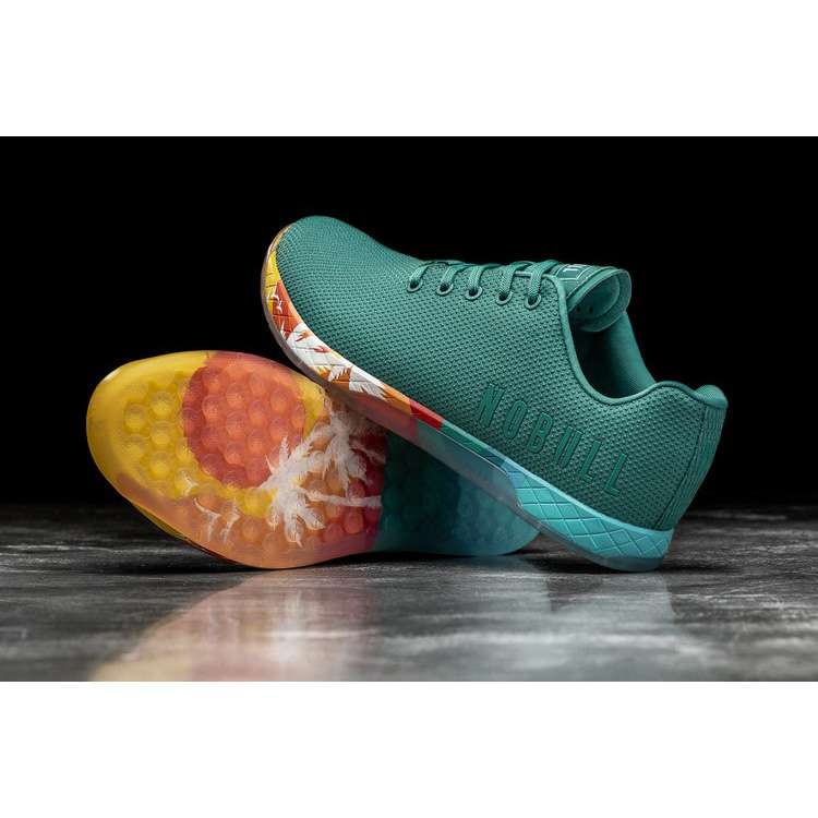 Tenis Deportivos Nobull Lagoon Sunrise Trainer Hombre Verdes Naranjas | MX-29753