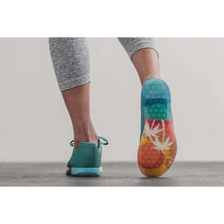 Tenis Deportivos Nobull Lagoon Sunrise Trainer Mujer Verdes Naranjas | MX-72781