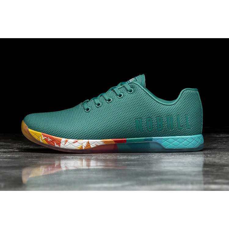 Tenis Deportivos Nobull Lagoon Sunrise Trainer Mujer Verdes Naranjas | MX-72781