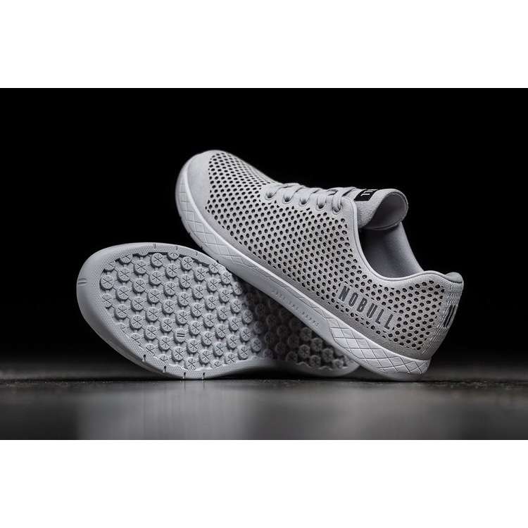 Tenis Deportivos Nobull Light Grey Gamuza Trainer Hombre Blancos | MX-20524