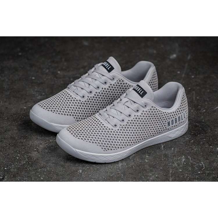 Tenis Deportivos Nobull Light Grey Gamuza Trainer Hombre Blancos | MX-20524