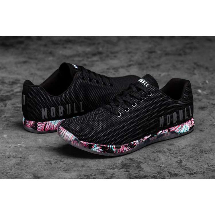 Tenis Deportivos Nobull Midnight Palm Trainer Hombre Negros Rosas | MX-23543