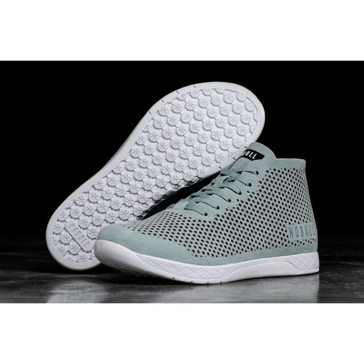 Tenis Deportivos Nobull Mineral Gamuza Mid Trainer Hombre Turquesa | MX-57213