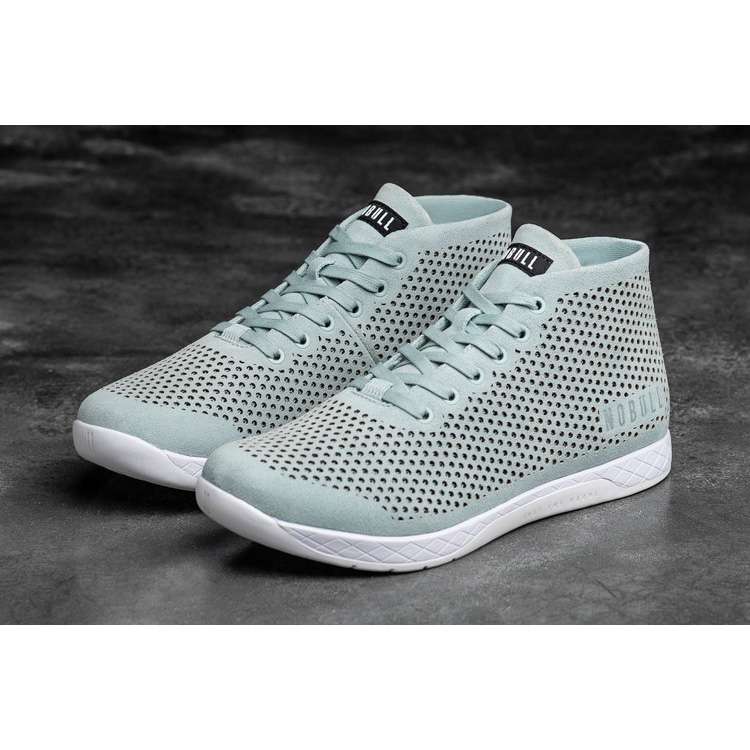 Tenis Deportivos Nobull Mineral Gamuza Mid Trainer Hombre Turquesa | MX-57213