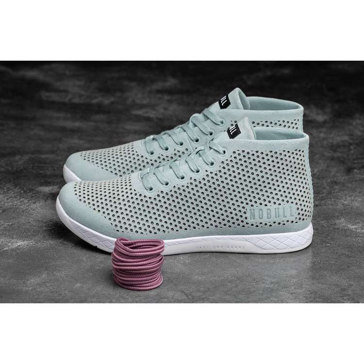 Tenis Deportivos Nobull Mineral Gamuza Mid Trainer Hombre Turquesa | MX-57213
