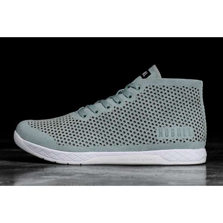 Tenis Deportivos Nobull Mineral Gamuza Mid Trainer Hombre Turquesa | MX-57213